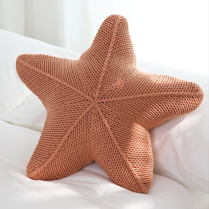 Cozy Knit Starfish Pillow 0