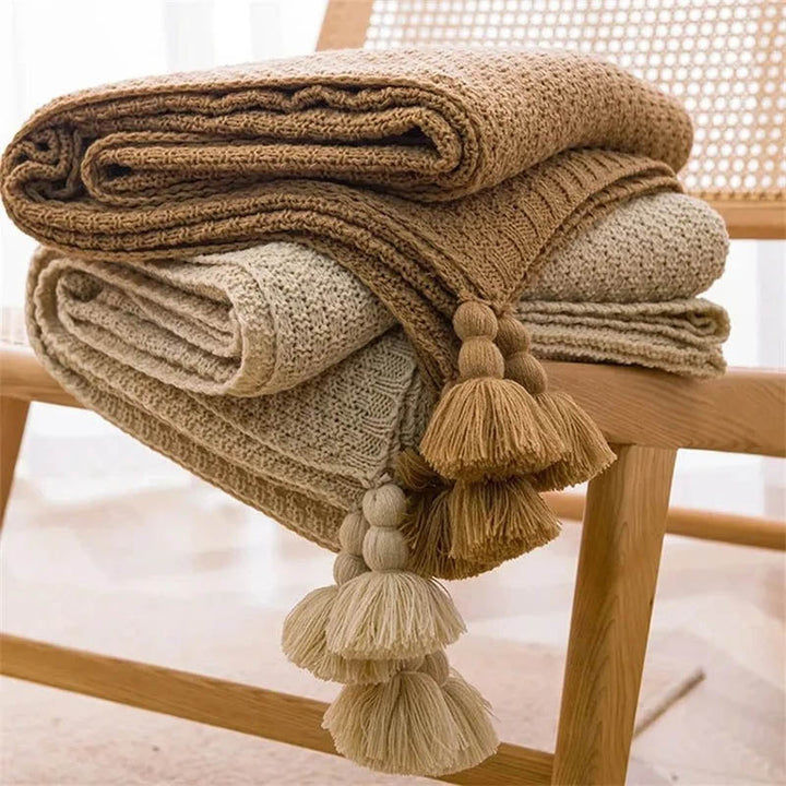 Cozy Knitted Acrylic Throw 1