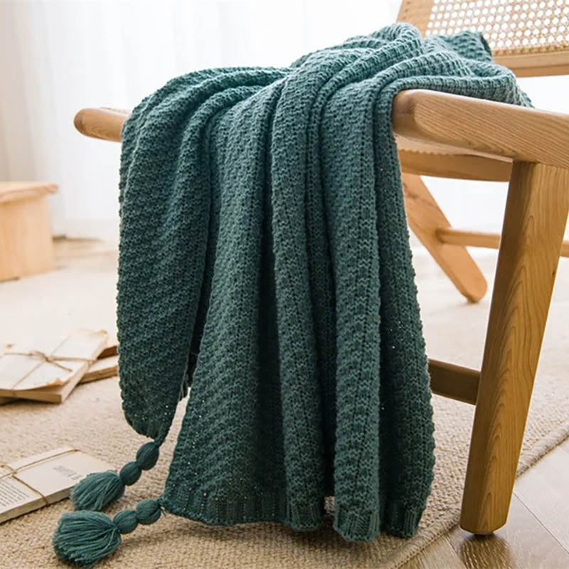 Cozy Knitted Acrylic Throw 3