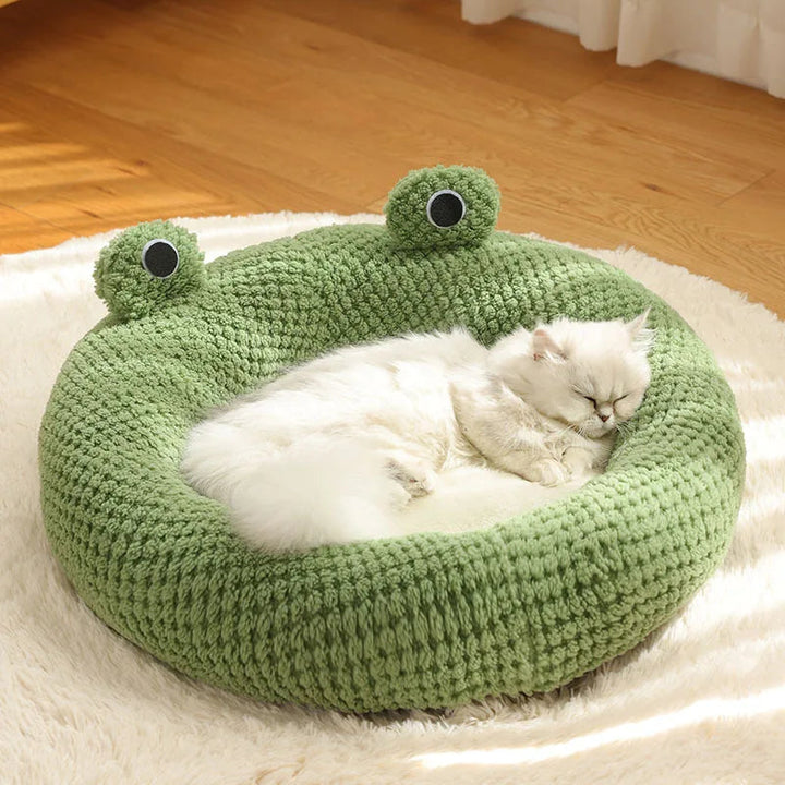 Cozy Plush Frog Pet House 0