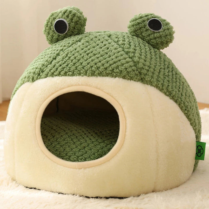 Cozy Plush Frog Pet House 4