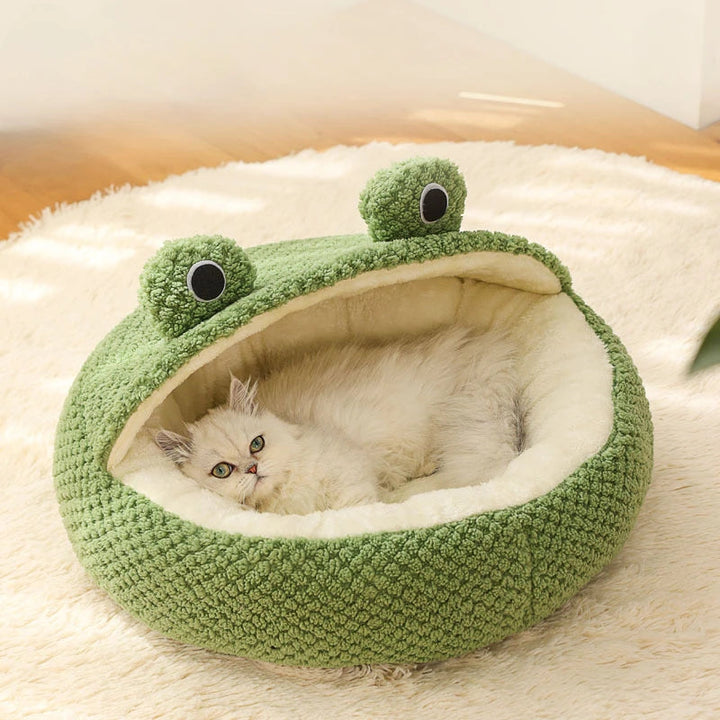 Cozy Plush Frog Pet House 5