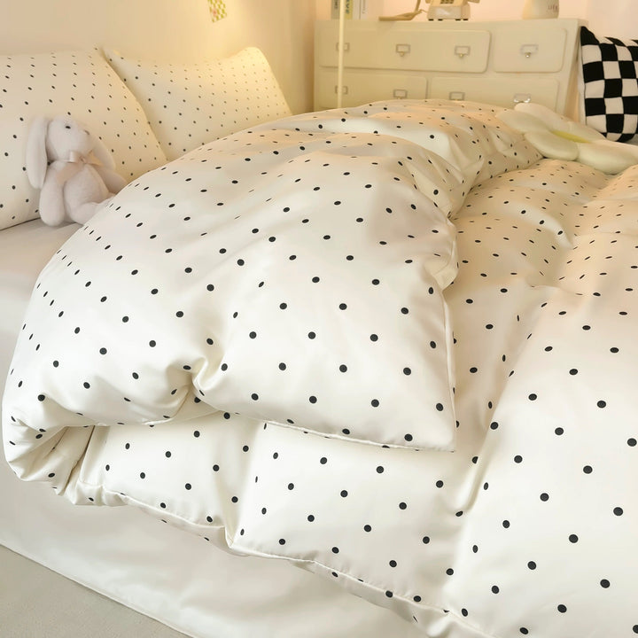 Cozy Satin Polka Dot Duvet Cover 6