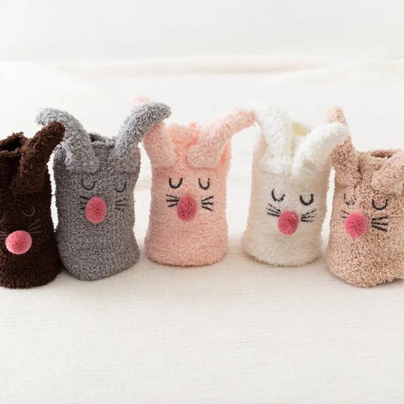 Cozy Sherpa Bunny Socks 5