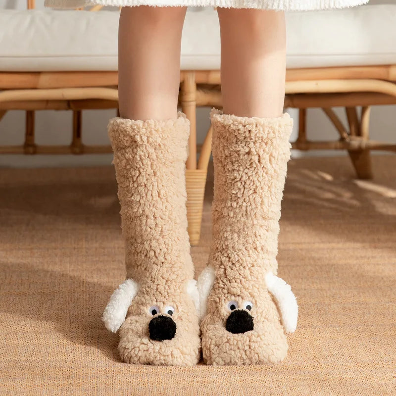 Cozy Sherpa Dog Socks 0