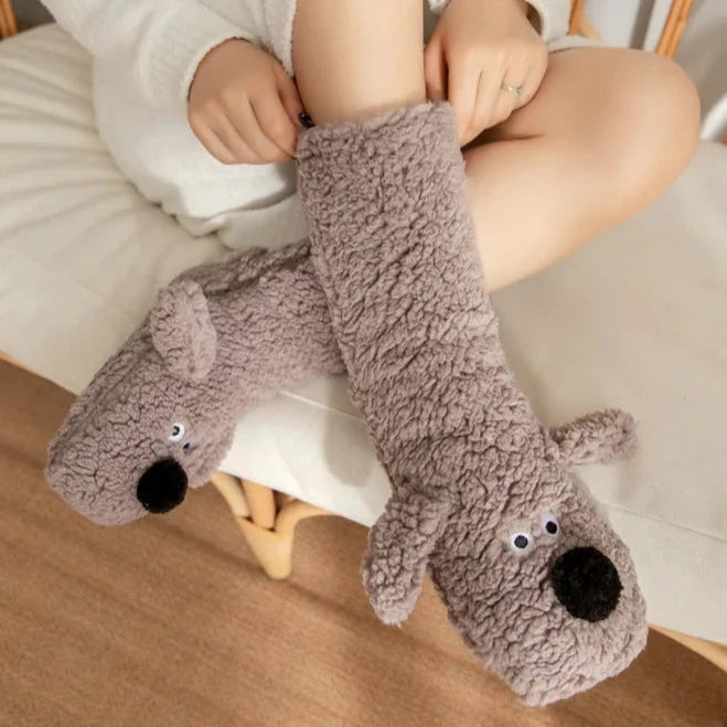 Cozy Sherpa Dog Socks 2