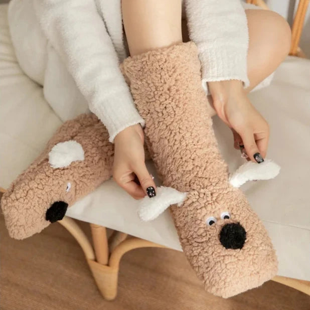 Cozy Sherpa Dog Socks 4