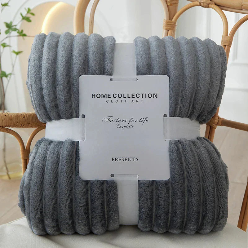 Cozy Striped Fleece Blanket 4