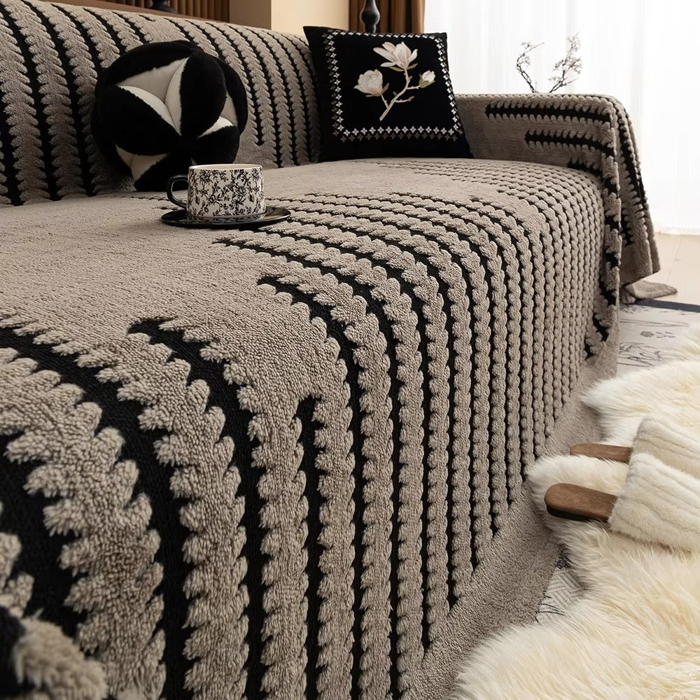Cozy Tufted Microfiber Couch Cover 0