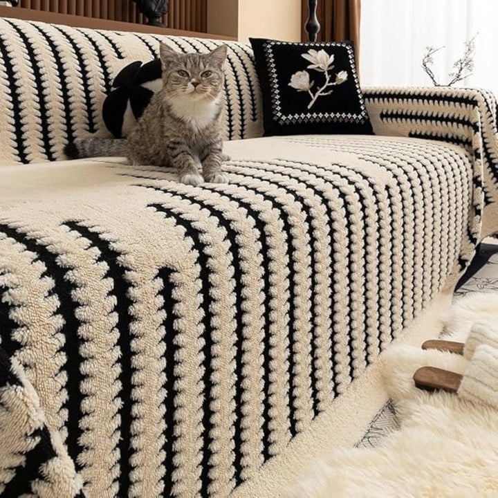 Cozy Tufted Microfiber Couch Cover 1