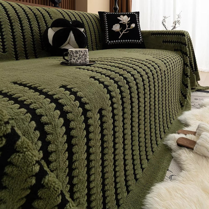 Cozy Tufted Microfiber Couch Cover 2