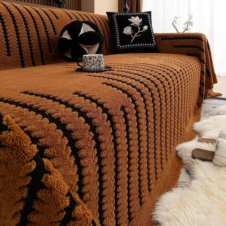 Cozy Tufted Microfiber Couch Cover 3