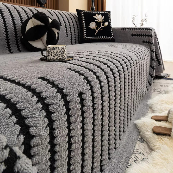 Cozy Tufted Microfiber Couch Cover 4