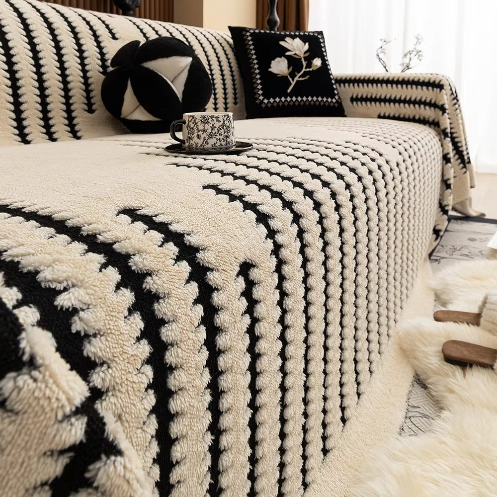 Cozy Tufted Microfiber Couch Cover 5