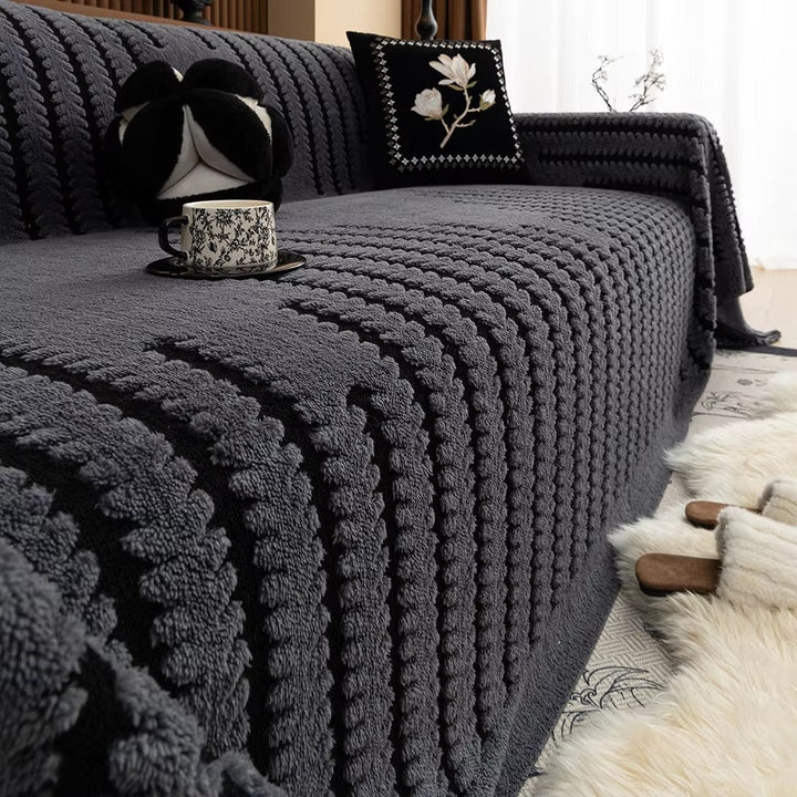 Cozy Tufted Microfiber Couch Cover 6