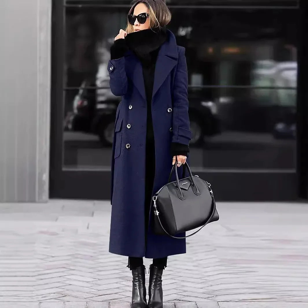 Cozy Tweed Long Women's Coat 1