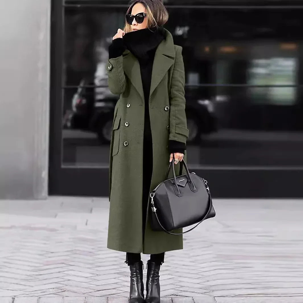Cozy Tweed Long Women's Coat 2