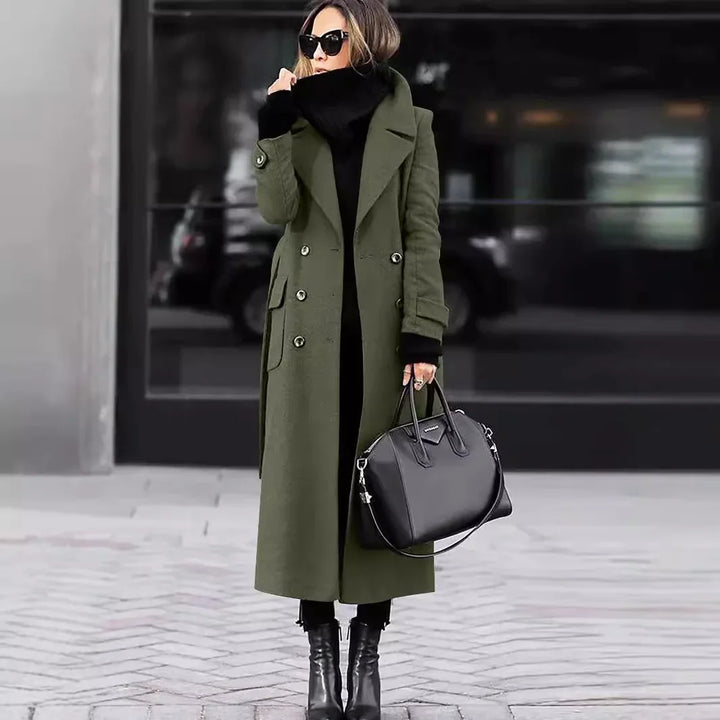 Cozy Tweed Long Women's Coat 2