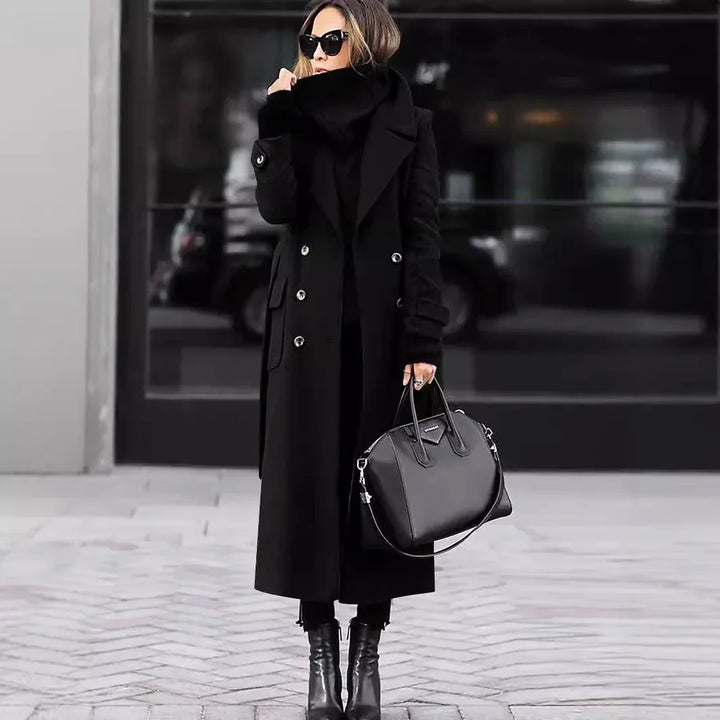 Cozy Tweed Long Women's Coat 3