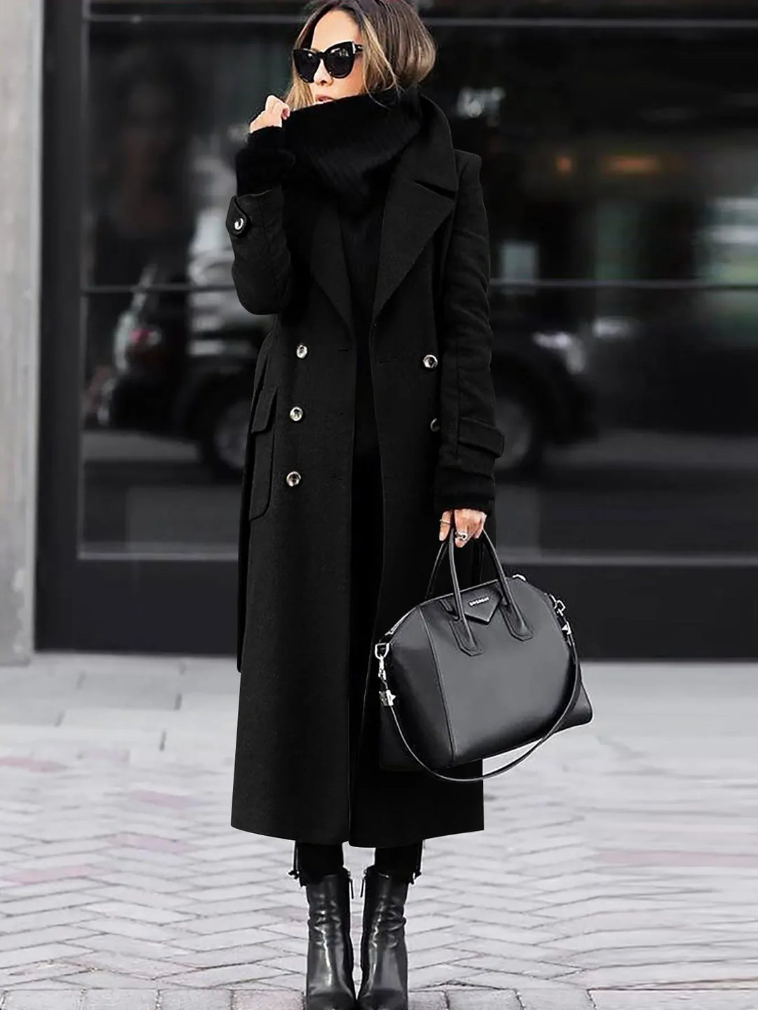 Cozy Tweed Long Women's Coat 6