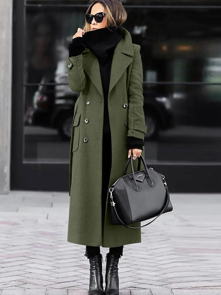 Cozy Tweed Long Women's Coat 7