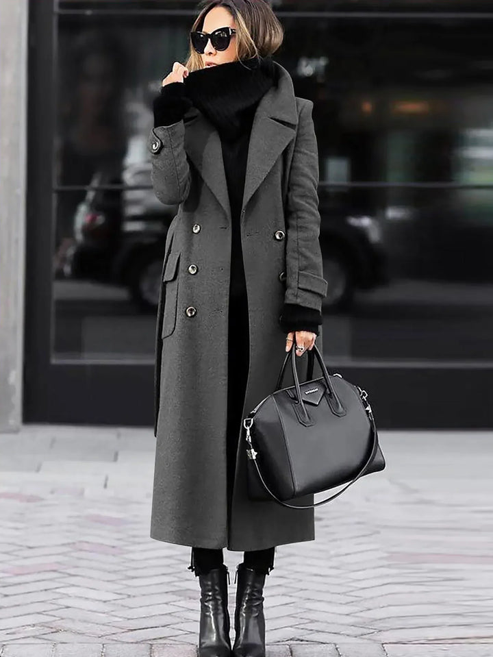 Cozy Tweed Long Women's Coat 9