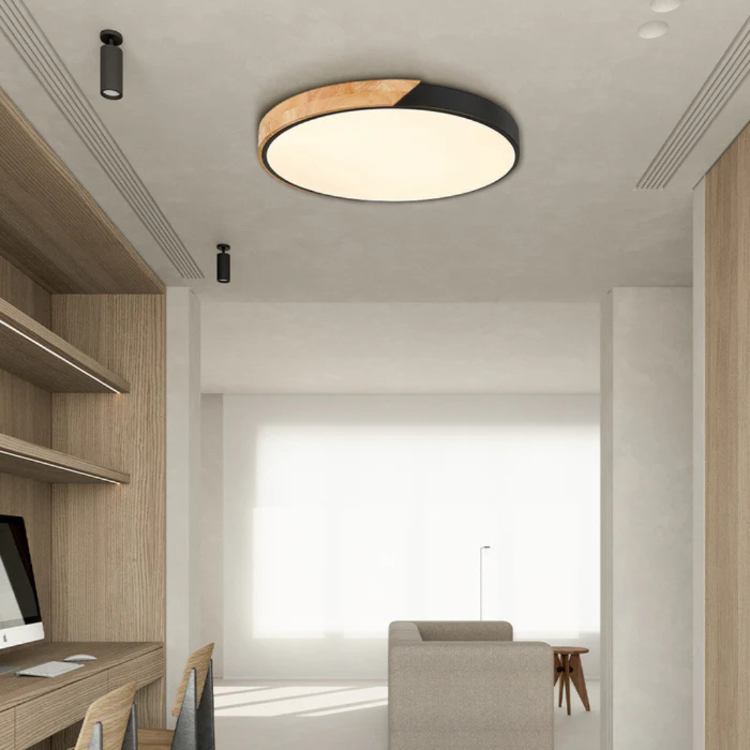 Cozy Wooden Flush Mount Ceiling Light 1