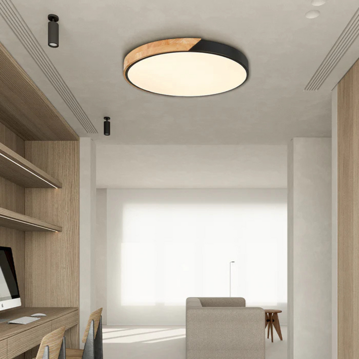 Cozy Wooden Flush Mount Ceiling Light 1