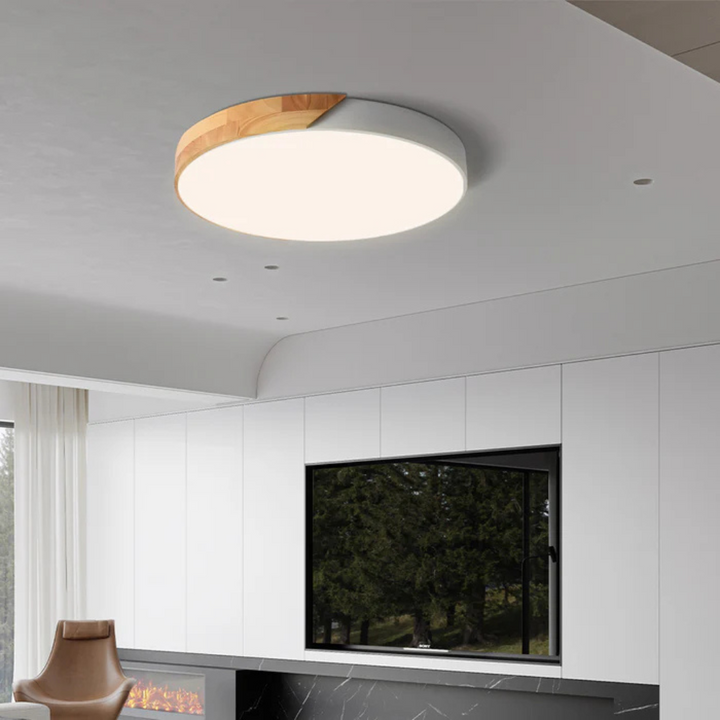 Cozy Wooden Flush Mount Ceiling Light 5