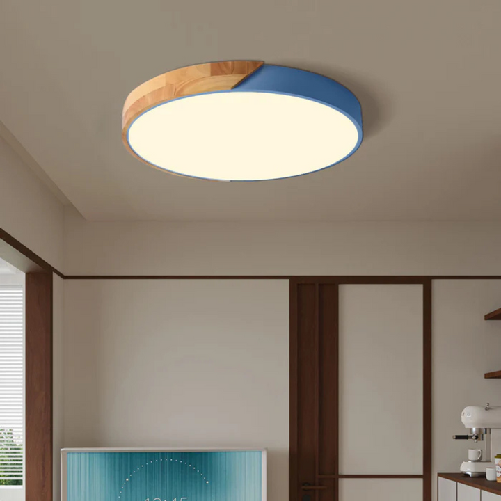Cozy Wooden Flush Mount Ceiling Light 7