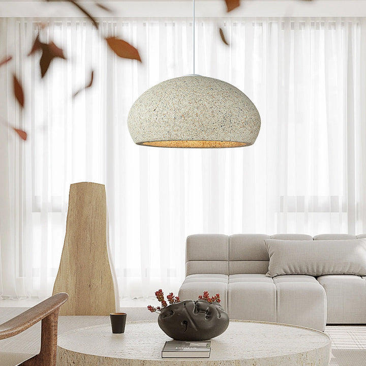 Nordic Oval Pendant Light - lit ambient glow