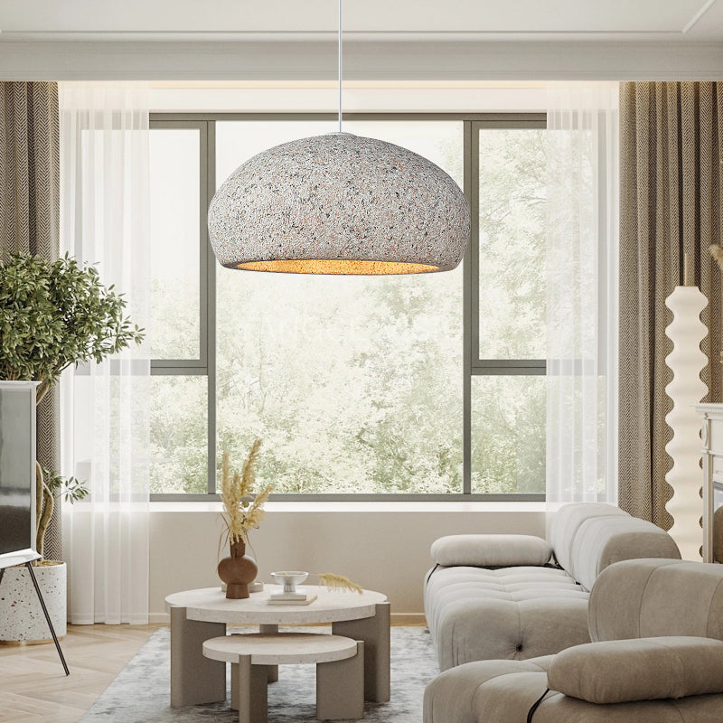 Nordic Oval Pendant Light - grey spot pattern