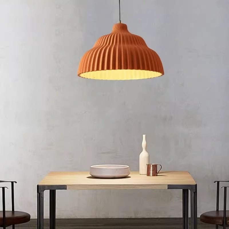 Industrial Resin Pendant Light - grey resin shade