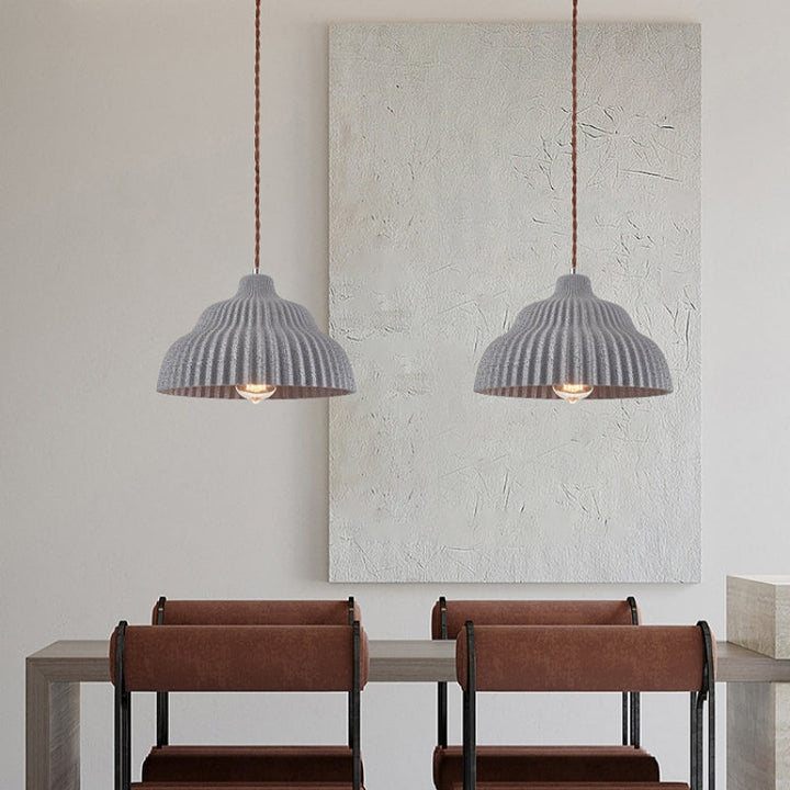Industrial Resin Pendant Light - close-up
