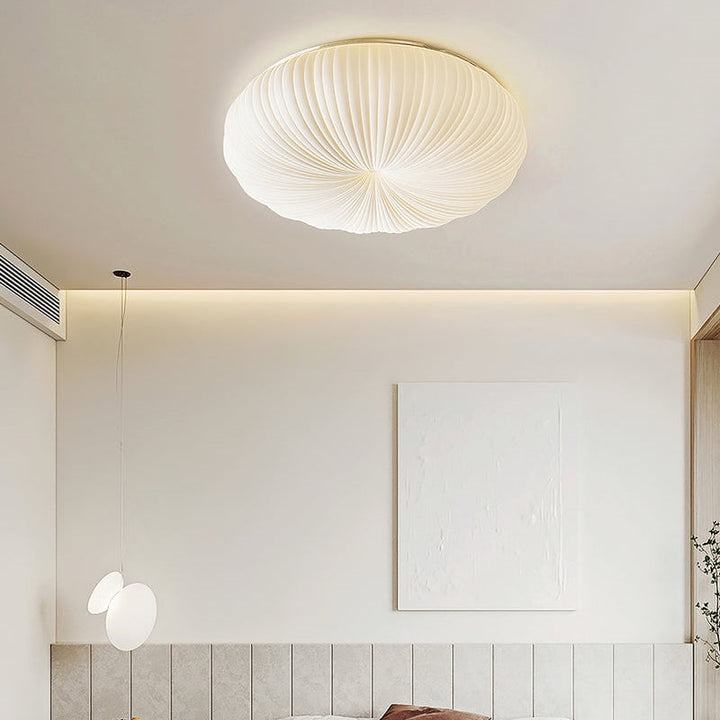 Scallop Shell Flush Mount Light side view