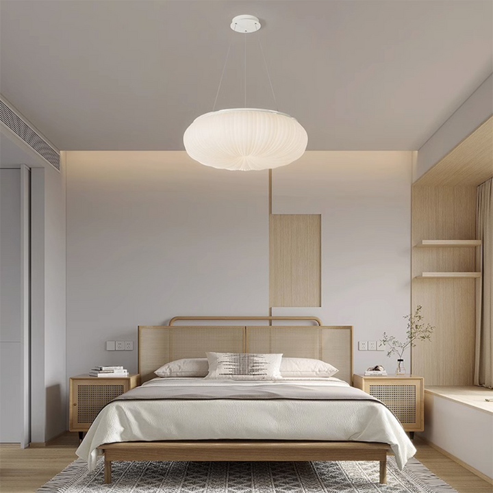Scallop Shell Flush Mount Light installed on ceiling