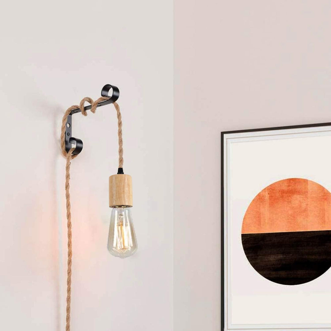 Rattan Wrapped Pendant Cord Kit – view 2