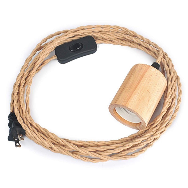 Rattan Wrapped Pendant Cord Kit – view 1