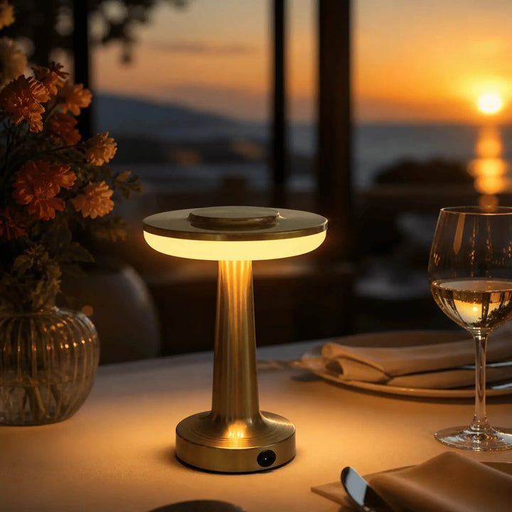 Cordless Touch Dimmer Desk Lamp close-up of touch control base