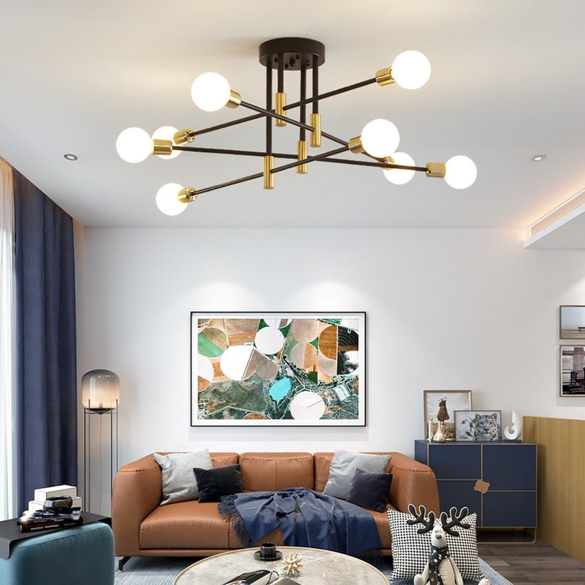 Elegant Black Gold Chandelier 4