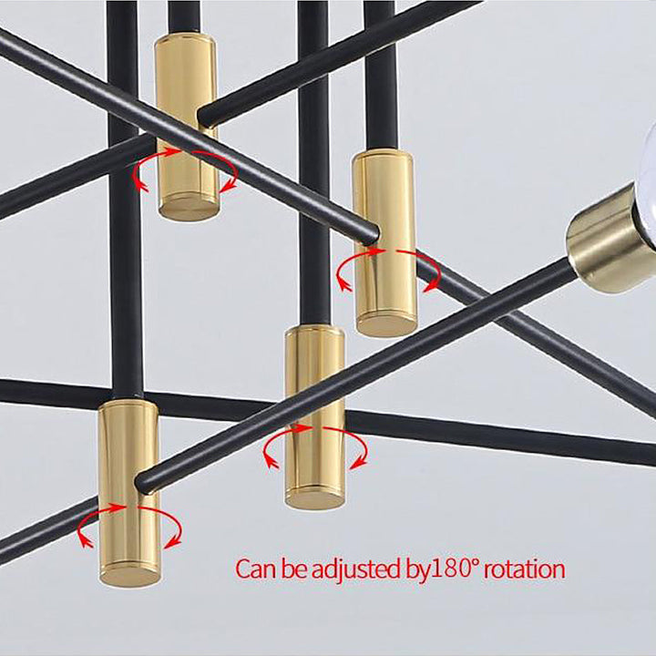 Elegant Black Gold Chandelier 5