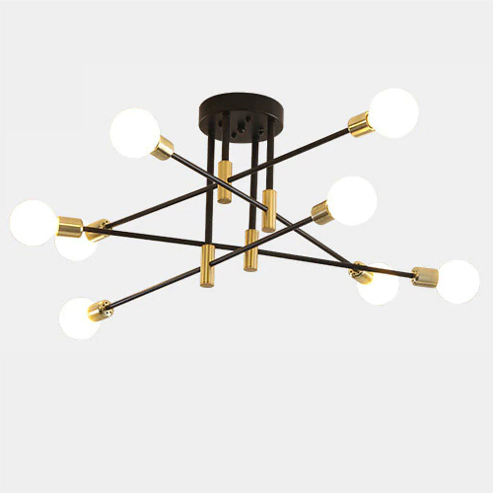 Elegant Black Gold Chandelier 6