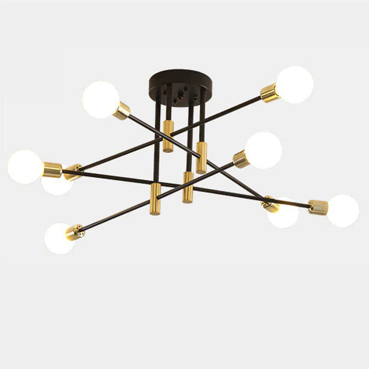 Elegant Black Gold Chandelier 6