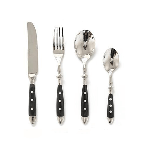 Elegant Black Stainless Steel Cutlery Set 13