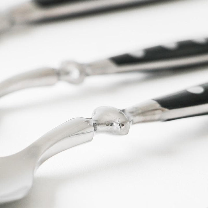 Elegant Black Stainless Steel Cutlery Set 4