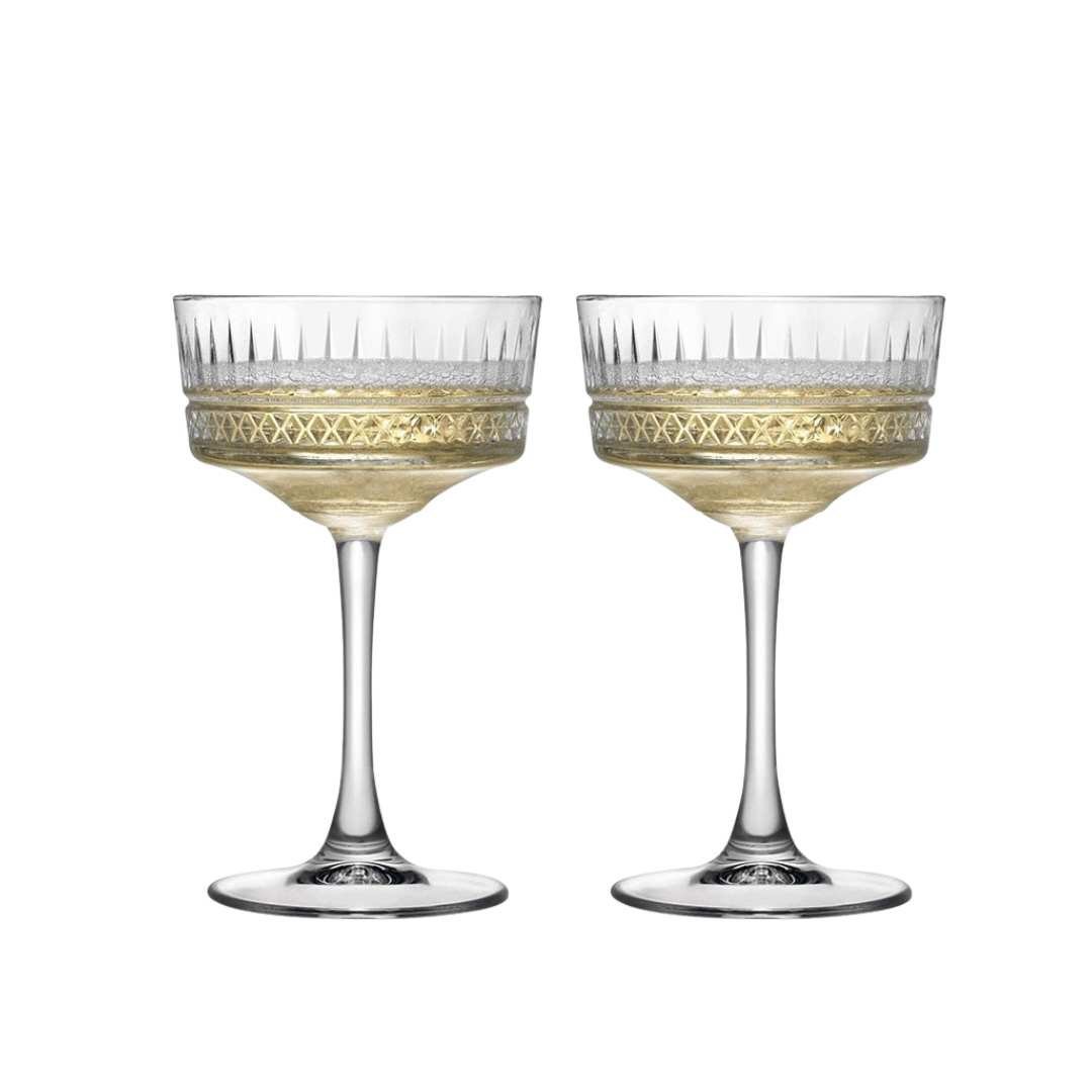 Elegant Blown Glass Cocktail Glasses 1