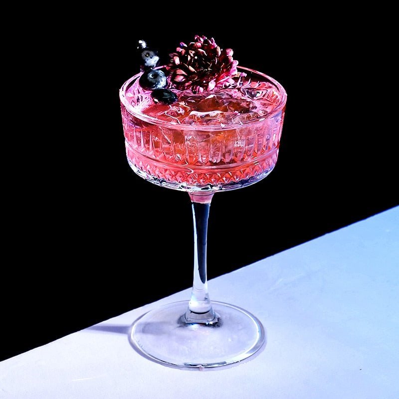 Elegant Blown Glass Cocktail Glasses 2