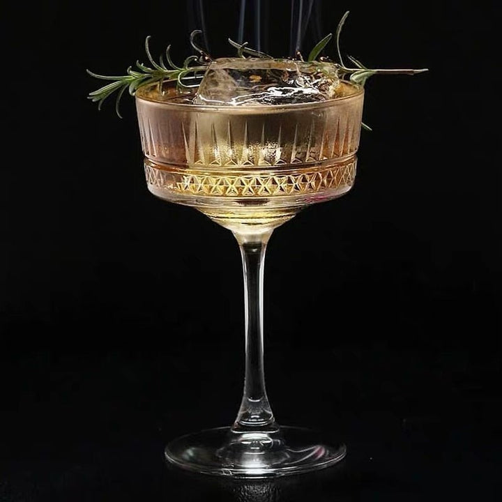 Elegant Blown Glass Cocktail Glasses 5