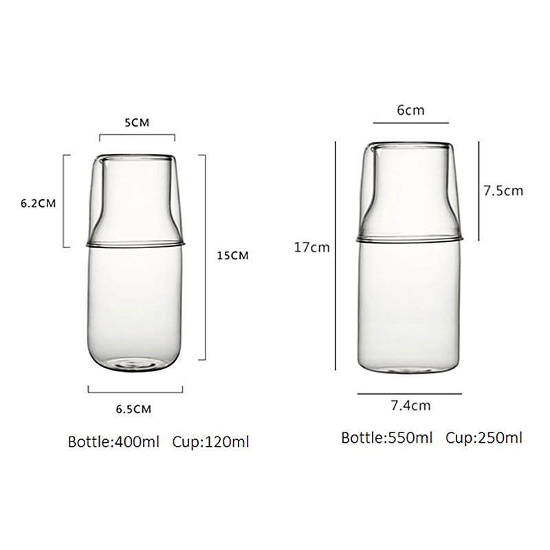 Elegant Borosilicate Glass Carafe Set 5