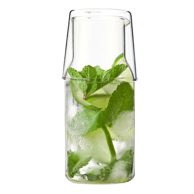 Elegant Borosilicate Glass Carafe Set 6